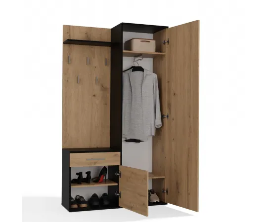Garderoba Duo DUO ANTRACYT ARTISAN-2