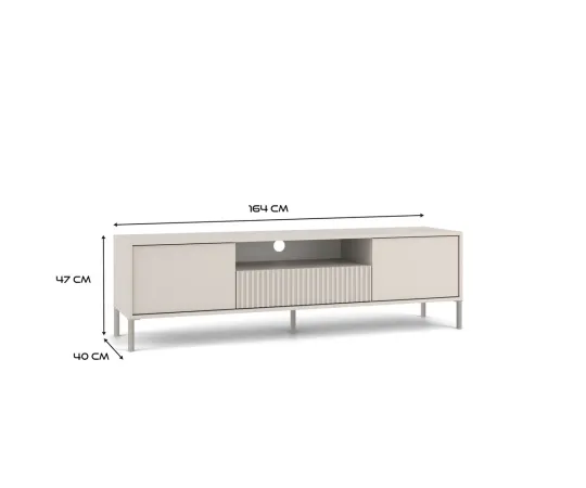 SZAFKA RTV KAMARO 160 KASZMIR Front ryflowany + Klasyczny-9