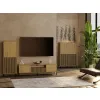 SZAFKA RTV KAMARO 160 DĄB ARTISAN Front ryflowany + Klasyczny-3