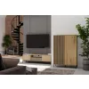 SZAFKA RTV KAMARO 160 DĄB ARTISAN Front ryflowany + Klasyczny-4