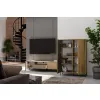 SZAFKA RTV KAMARO 160 DĄB ARTISAN Front ryflowany + Klasyczny-5