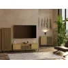 SZAFKA RTV KAMARO 160 DĄB ARTISAN Front ryflowany + Klasyczny-11