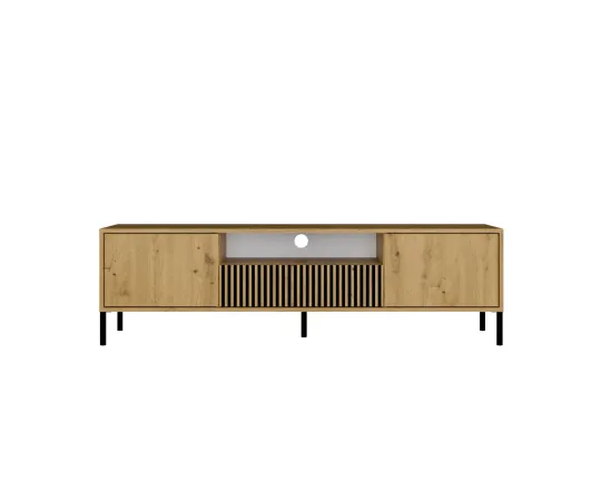 SZAFKA RTV KAMARO 160 DĄB ARTISAN Front ryflowany + Klasyczny-7