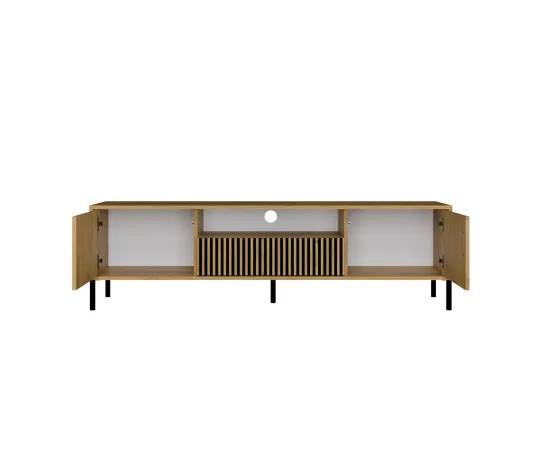 SZAFKA RTV KAMARO 160 DĄB ARTISAN Front ryflowany + Klasyczny-8