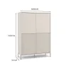 Witryna KAMARO 4DK SLIM/GŁADKI KASZMIR 4 Drzwi Lamele Front Ryflowany + Klasyczny-6