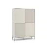 Witryna KAMARO 4DK SLIM/GŁADKI KASZMIR 4 Drzwi Lamele Front Ryflowany + Klasyczny-7