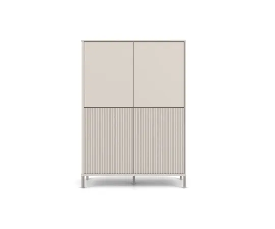 Witryna KAMARO 4DK SLIM/GŁADKI KASZMIR 4 Drzwi Lamele Front Ryflowany + Klasyczny-4