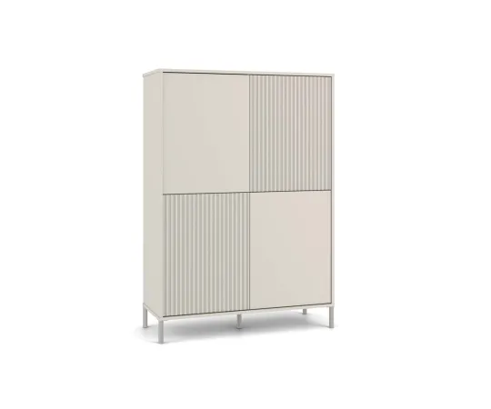 Witryna KAMARO 4DK SLIM/GŁADKI KASZMIR 4 Drzwi Lamele Front Ryflowany + Klasyczny-7