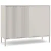 Komoda KAMARO 2D SLIM/GŁADKI KASZMIR Lamele Front Ryflowany + Klasyczny-1