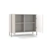 Komoda KAMARO 2D SLIM/GŁADKI KASZMIR Lamele Front Ryflowany + Klasyczny-2