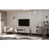 Komoda KAMARO 2D SLIM/GŁADKI KASZMIR Lamele Front Ryflowany + Klasyczny-4