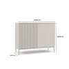 Komoda KAMARO 2D SLIM/GŁADKI KASZMIR Lamele Front Ryflowany + Klasyczny-6