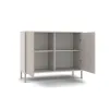 Komoda KAMARO 2D SLIM/GŁADKI KASZMIR Lamele Front Ryflowany + Klasyczny-11