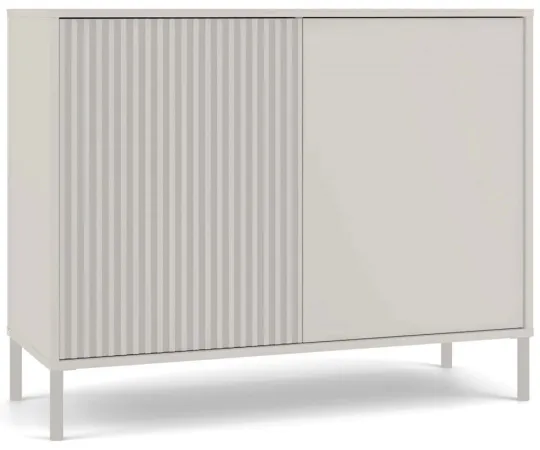 Komoda KAMARO 2D SLIM/GŁADKI KASZMIR Lamele Front Ryflowany + Klasyczny-1