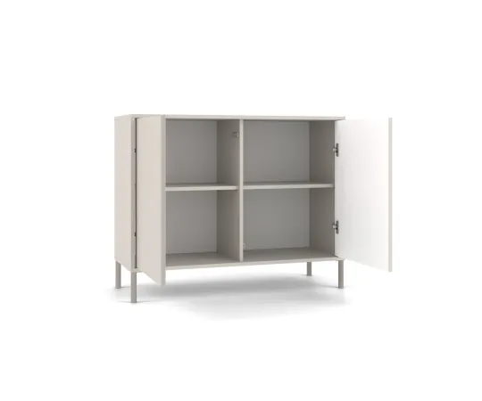Komoda KAMARO 2D SLIM/GŁADKI KASZMIR Lamele Front Ryflowany + Klasyczny-2