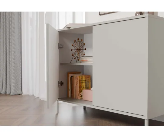 Komoda KAMARO 2D SLIM/GŁADKI KASZMIR Lamele Front Ryflowany + Klasyczny-5
