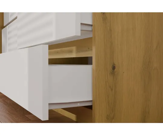 Komoda Malwa M6 140 DĄB ARTISAN BIAŁY-4