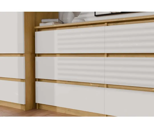 Komoda Malwa M6 140 DĄB ARTISAN BIAŁY-9