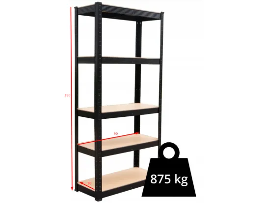 Regał Magazynowe P9030 CZARNY-9