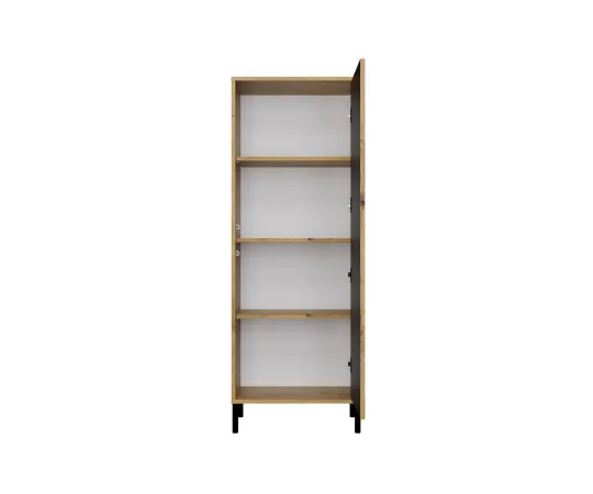 Witryna KAMARO 1DD SLIM DĄB ARTISAN Lamele Front Ryflowany-5