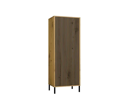 Witryna KAMARO 1DD SLIM DĄB ARTISAN Lamele Front Ryflowany-10