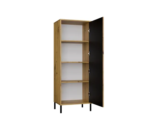 Witryna KAMARO 1DD SLIM DĄB ARTISAN Lamele Front Ryflowany-11