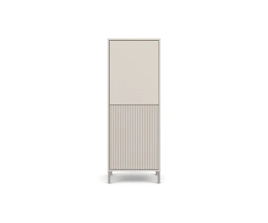 Witryna KAMARO 2DK SLIM/GŁADKI KASZMIR Lamele Front Ryflowany + Klasyczny-5