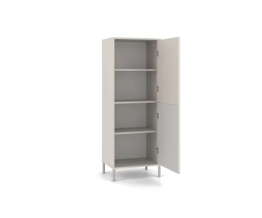 Witryna KAMARO 2DK SLIM/GŁADKI KASZMIR Lamele Front Ryflowany + Klasyczny-6