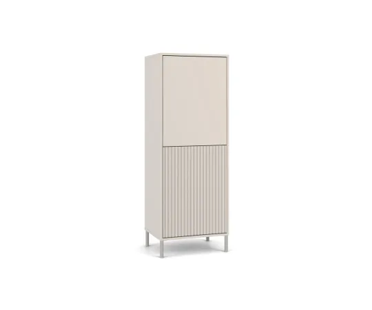 Witryna KAMARO 2DK SLIM/GŁADKI KASZMIR Lamele Front Ryflowany + Klasyczny-9