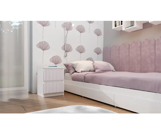 Szafka nocna Malwa M2 ARTESO PINK / Różowy-2