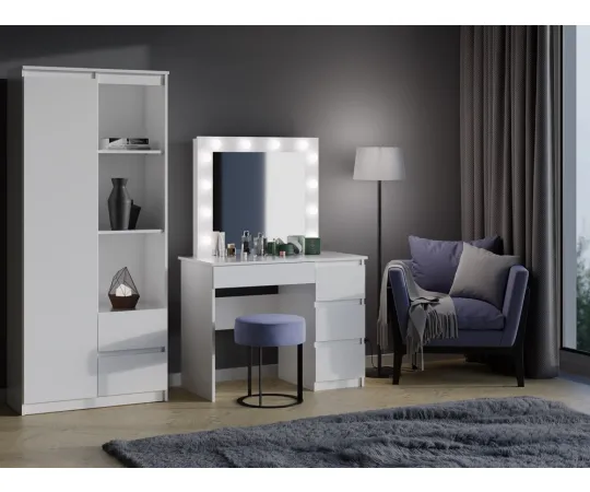 Zestaw toaletka Marina T/L+MIJ/P BIAŁY-3