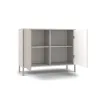 Komoda KAMARO 2D SLIM KASZMIR Lamele Front Ryflowany-2