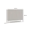 Komoda KAMARO 2D SLIM KASZMIR Lamele Front Ryflowany-6