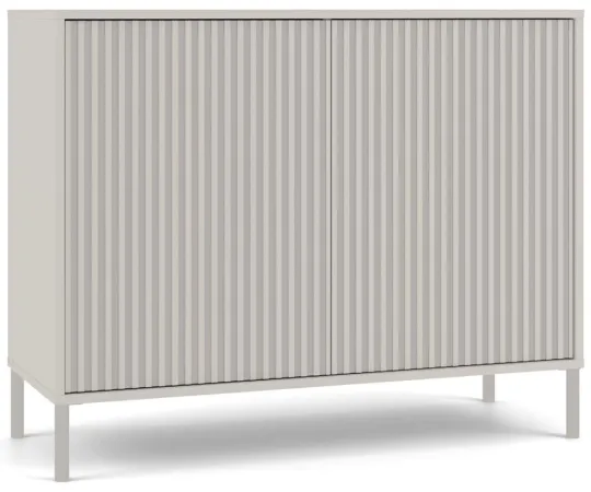 Komoda KAMARO 2D SLIM KASZMIR Lamele Front Ryflowany-1