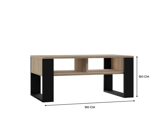 Ława Modern 2P DĄB SONOMA CZARNY-5