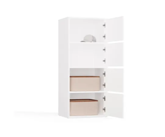 Komoda ALMA BIAŁA Szafka 4 Drzwi 4 Półki-8