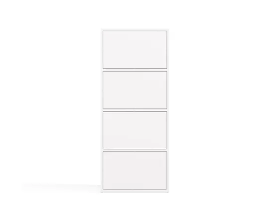 Komoda ALMA BIAŁA Szafka 4 Drzwi 4 Półki-11