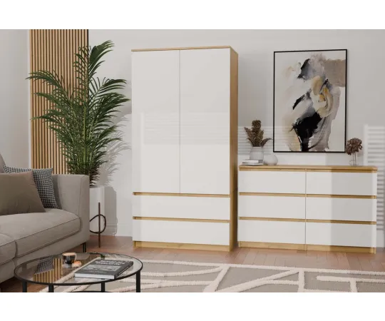 Komoda Malwa M6 120 DĄB ARTISAN BIAŁY-7