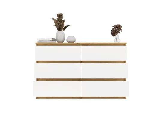 Komoda Malwa M6 120 DĄB ARTISAN BIAŁY-10