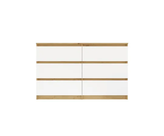 Komoda Malwa M6 120 DĄB ARTISAN BIAŁY-11