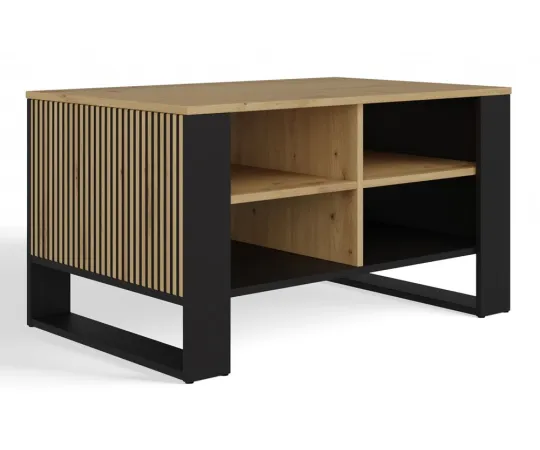 Ława Modern 4P SLIM DĄB ARTISAN CZARNY-1