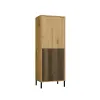 Witryna KAMARO 2DK SLIM/GŁADKI DĄB ARTISAN Lamele Front Ryflowany + Klasyczny-8