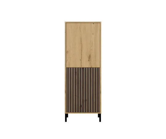 Witryna KAMARO 2DK SLIM/GŁADKI DĄB ARTISAN Lamele Front Ryflowany + Klasyczny-2