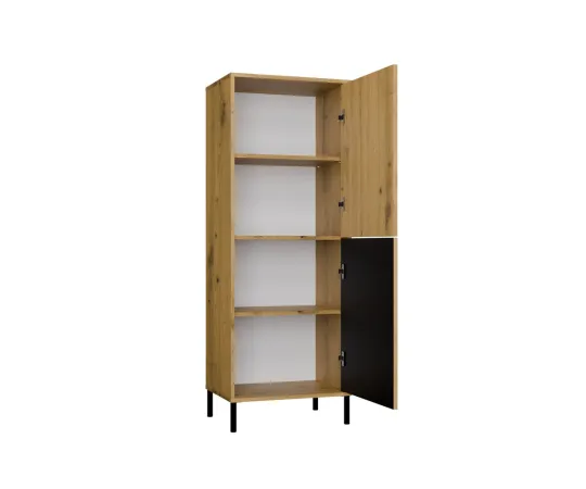 Witryna KAMARO 2DK SLIM/GŁADKI DĄB ARTISAN Lamele Front Ryflowany + Klasyczny-9