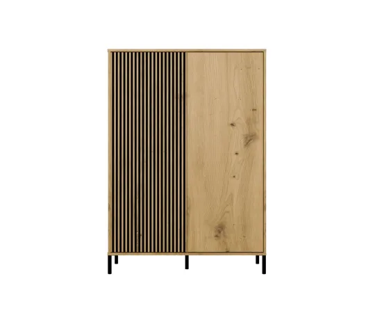 Witryna KAMARO 2DD SLIM/GŁADKI DĄB ARTISAN Lamele Front Ryflowany + Klasyczny-4