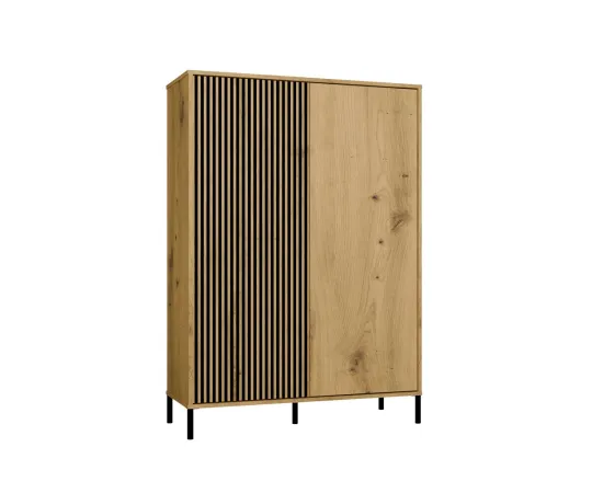 Witryna KAMARO 2DD SLIM/GŁADKI DĄB ARTISAN Lamele Front Ryflowany + Klasyczny-7