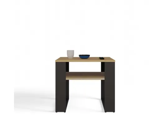 Ława Modern 2P MINI SLIM DĄB ARTISAN CZARNY-3