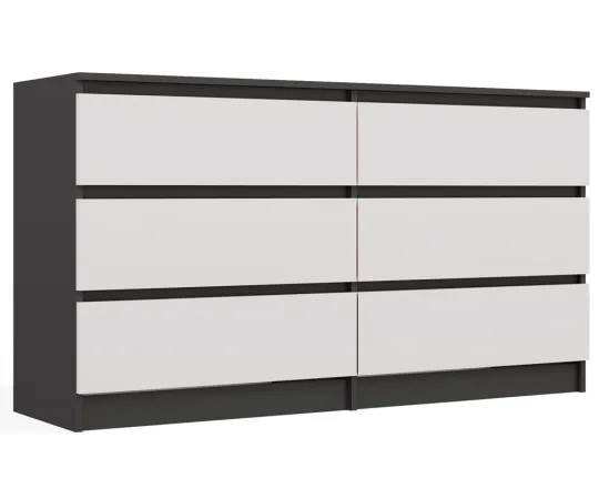 Komoda Malwa M6 140 ANTRACYT / BIAŁY-1