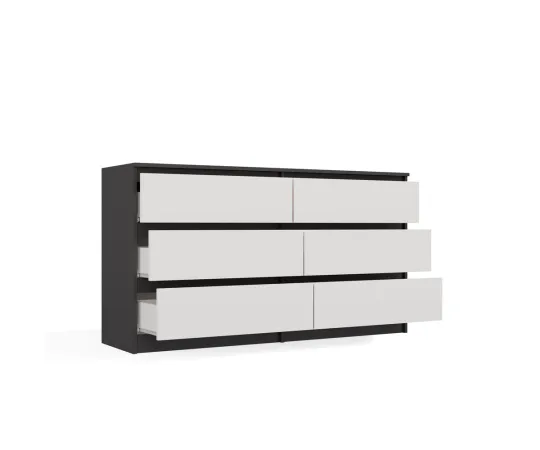 Komoda Malwa M6 140 ANTRACYT / BIAŁY-11