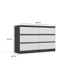 Komoda Malwa M6 120 ANTRACYT / BIAŁY-5